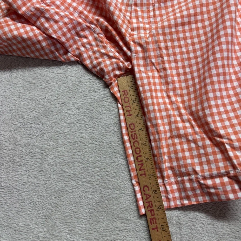 NWT Polo Ralph Lauren Shorts Men 35 Orange White Gingham Check Plaid Vintage